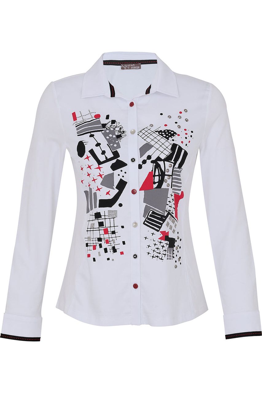 Dolcezza Print Blouse - Style 73605, front