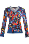 Dolcezza Psychedelic Print Top - Style 73641, front2