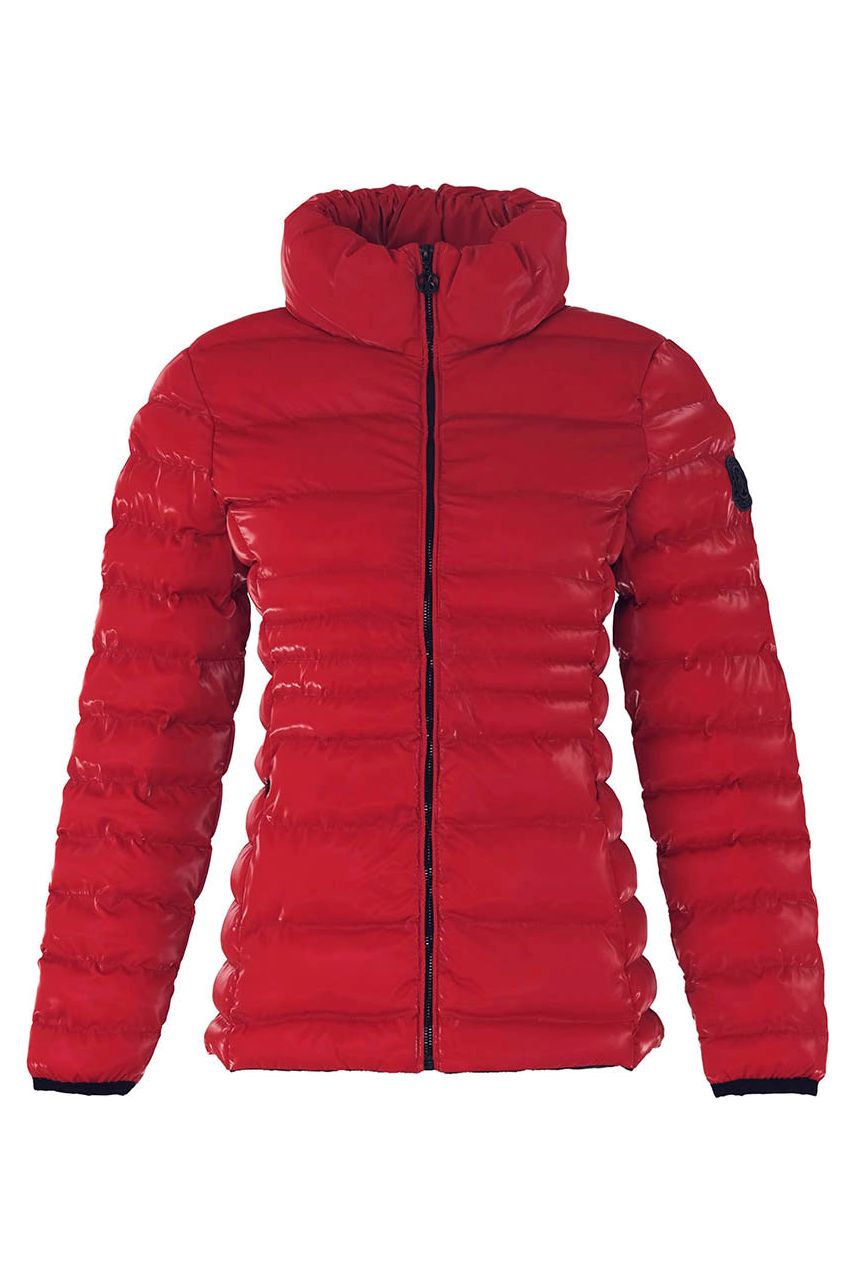 Dolcezza High Collar Puffer Coat - Style 73800, front, red