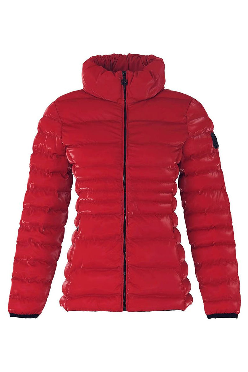 Dolcezza High Collar Puffer Coat - Style 73800, front, red