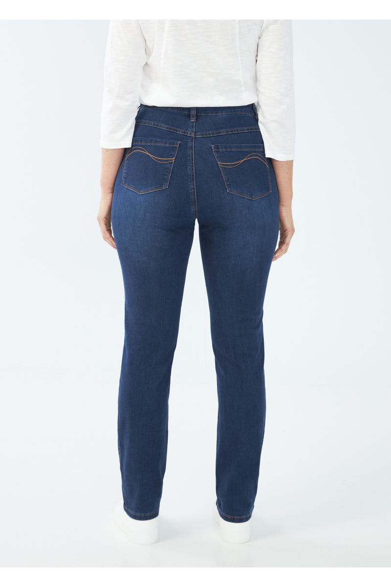 FDJ Petite Suzanne Slim Leg Jean - Style 8473250, back, delight