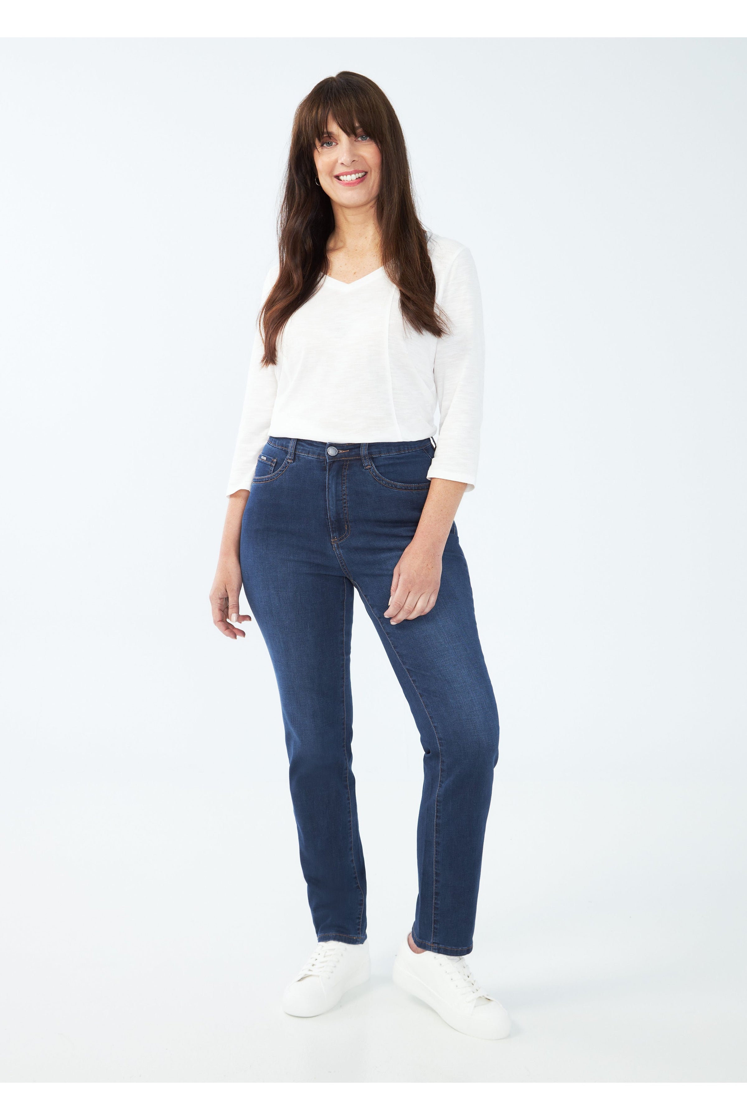 FDJ Petite Suzanne Slim Leg Jean - Style 8473250, front2, delight