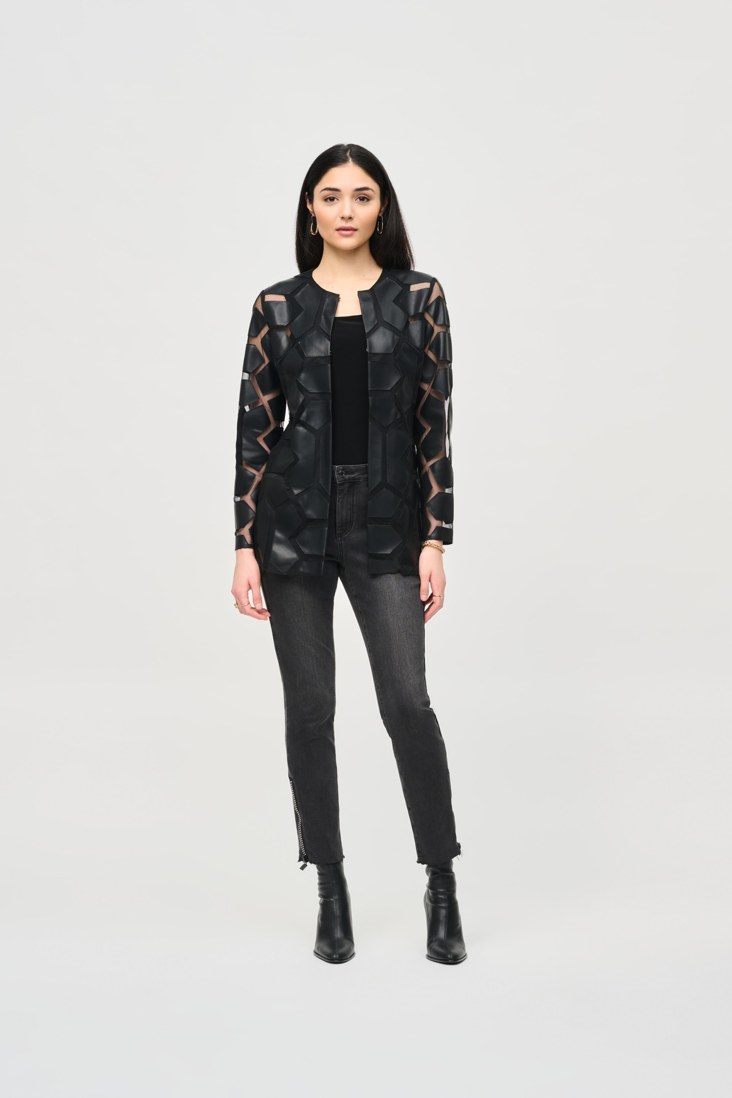 Mesh jacket outfit hot sale
