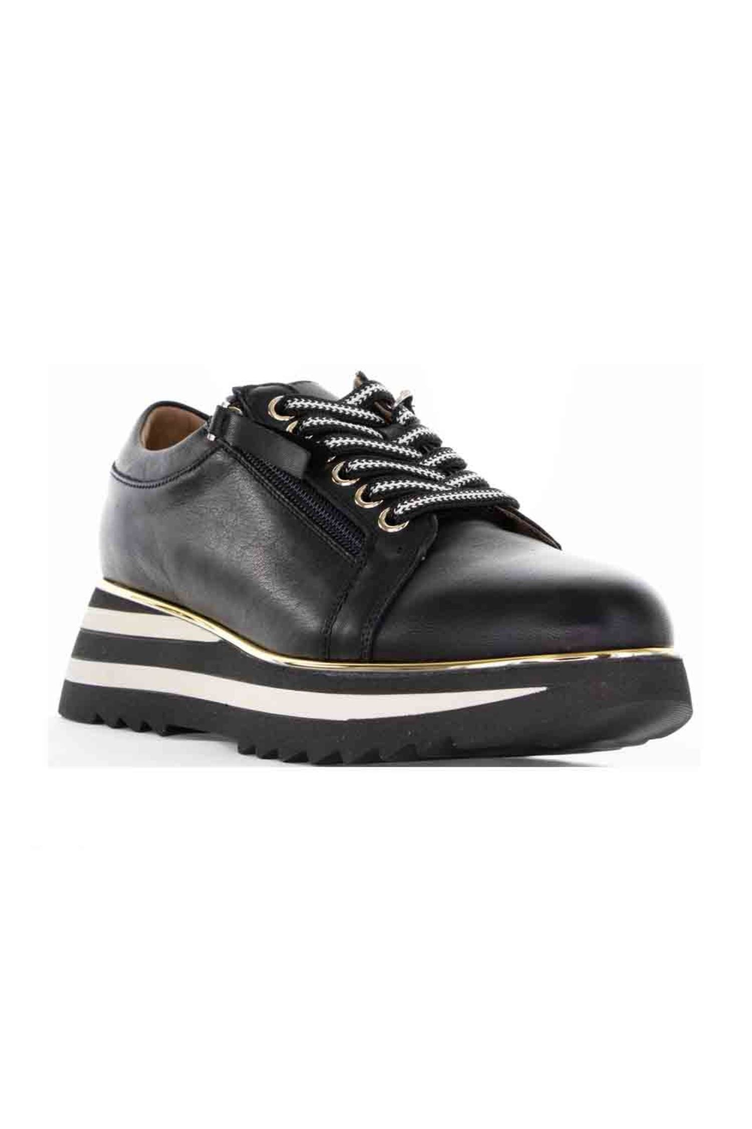 Front view of Alfie & Evie Fashion Sneaker - Style Hosting in black