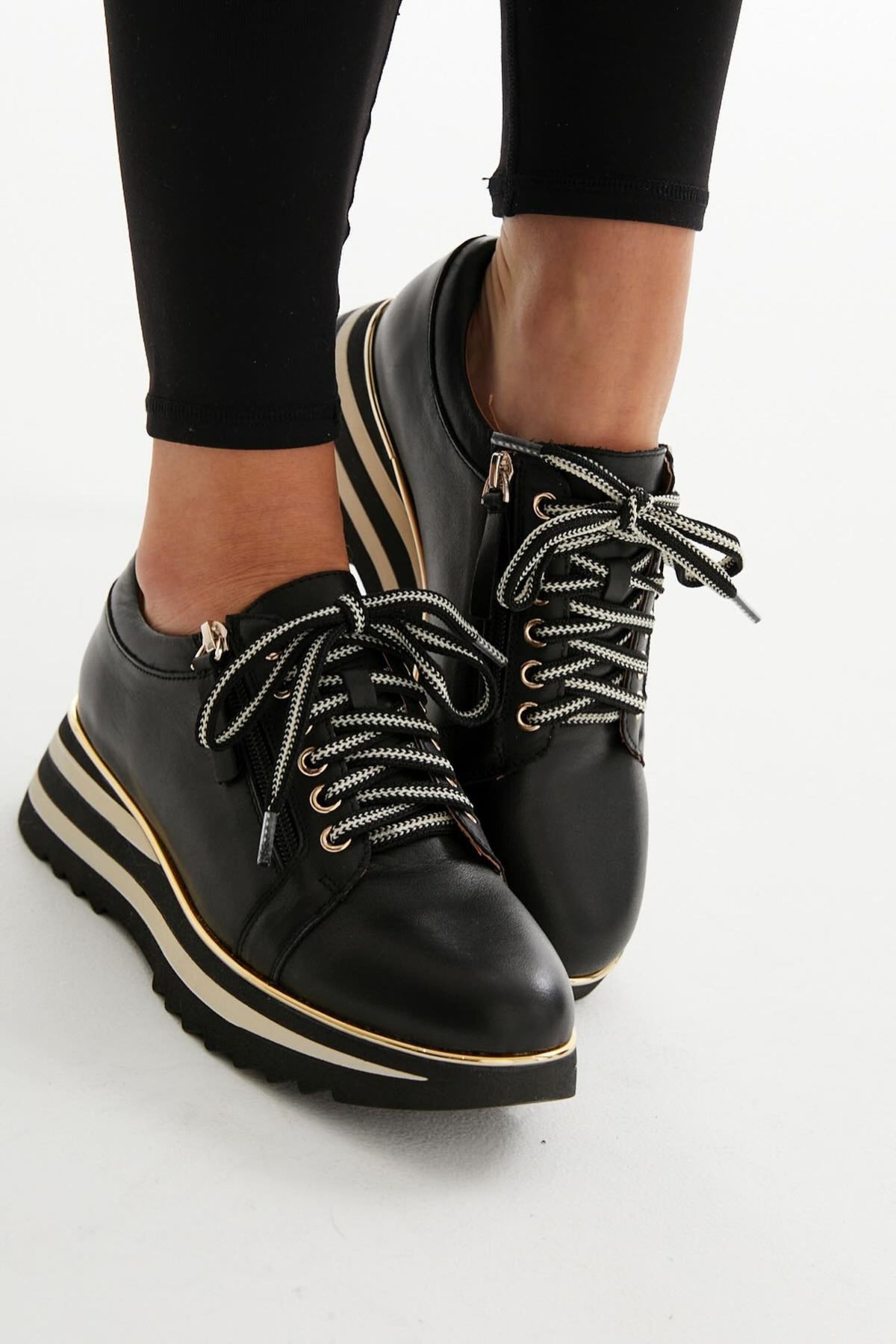 Back view of Alfie & Evie Fashion Sneaker - Style Hosting in black