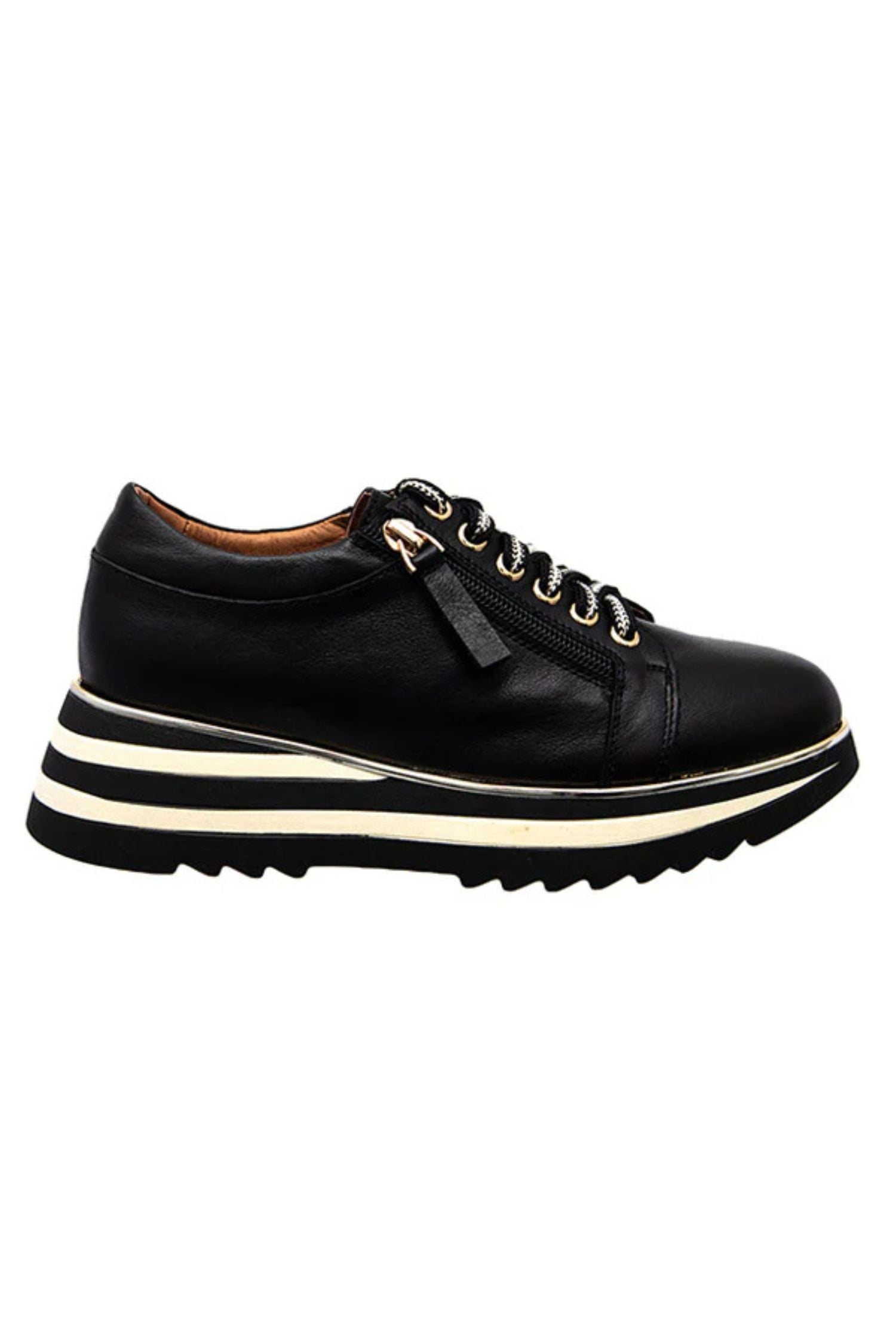 Side view of Alfie & Evie Fashion Sneaker - Style Hosting in black