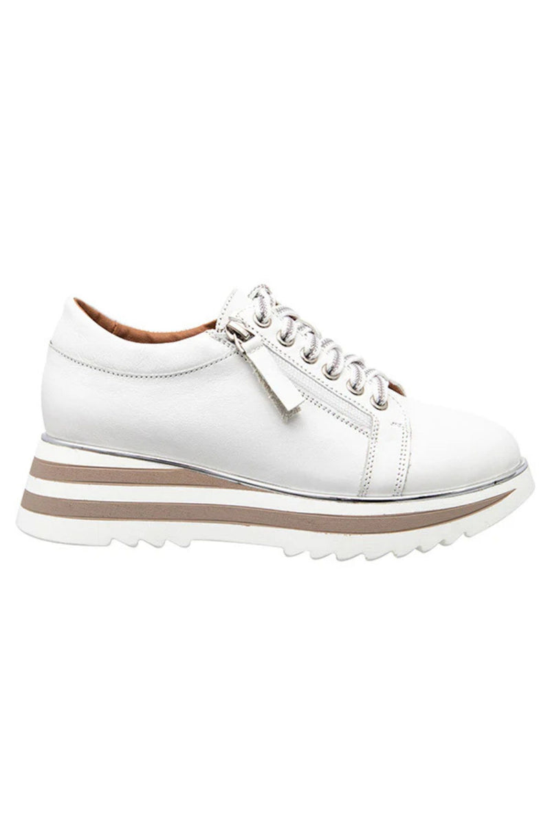 Side view of Alfie & Evie Fashion Sneaker - Style Hosting in white