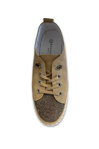 Top view of Bernie Mev TW Jodie Sneaker in taupe