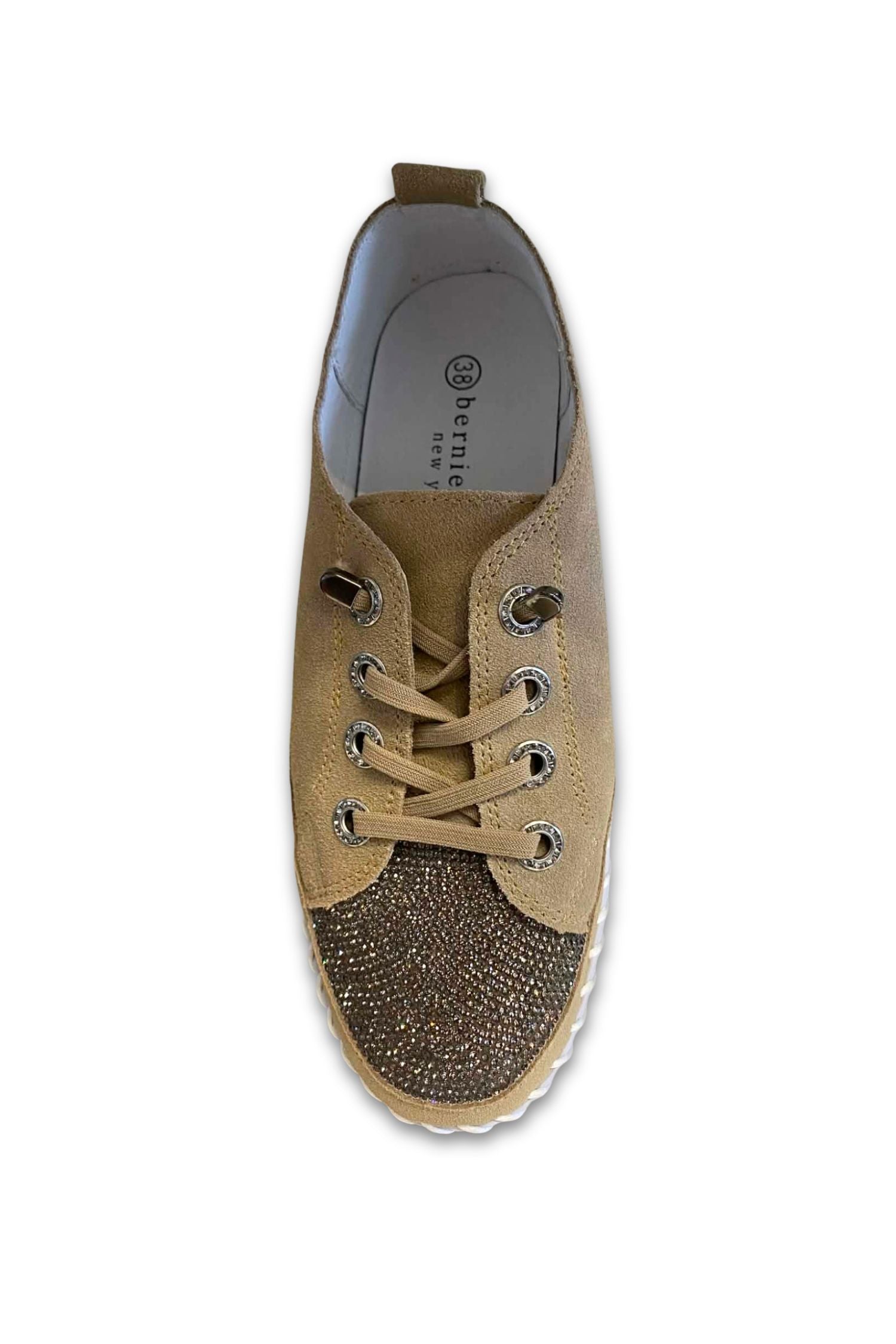 Top view of Bernie Mev TW Jodie Sneaker in taupe