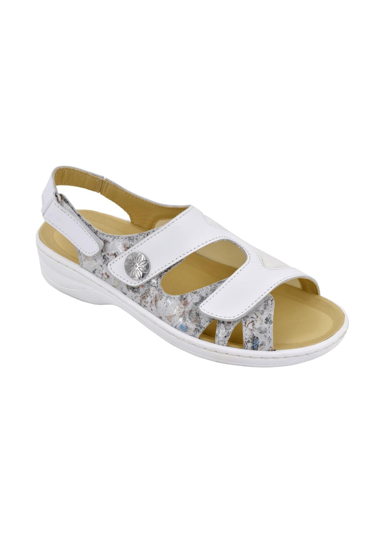 Biotime Sandal - Style Grace white and silver