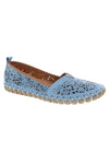 Side view of Biza Loafer - Style Sophie in denim