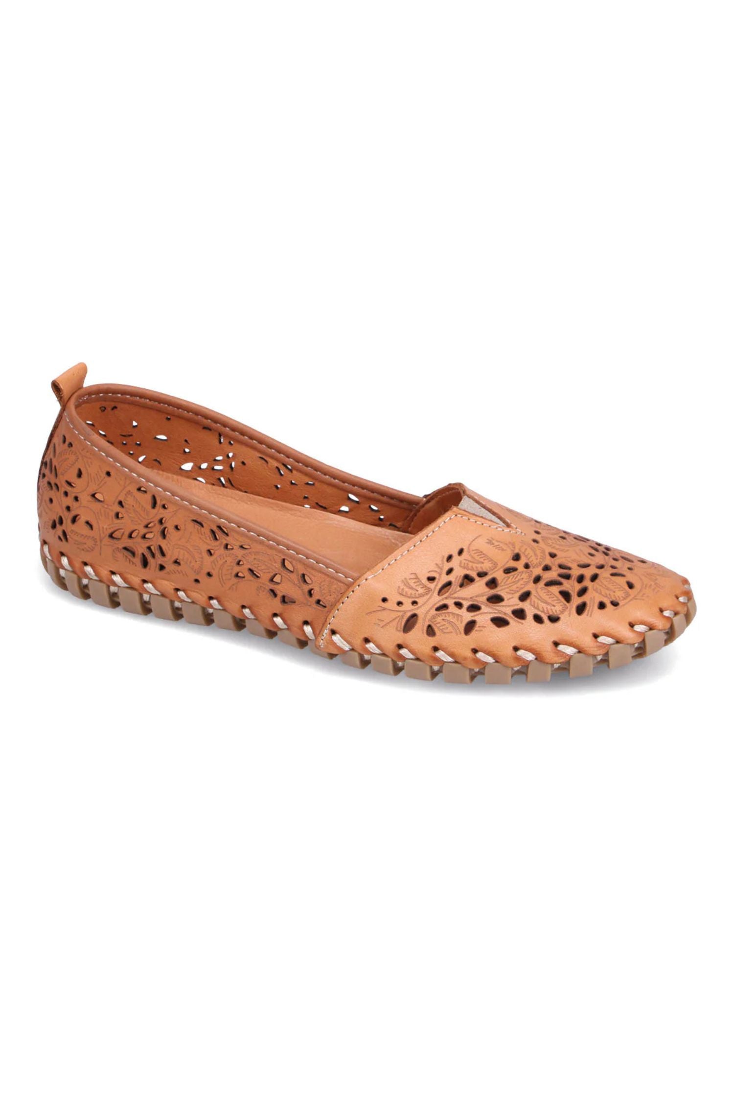 Side view of Biza Loafer - Style Sophie in tan
