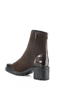 Back inside angle view of Bos & Co Waterproof Ankle Boot - Style Ingrid in brown