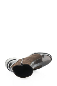 Flat lay view of Bos & Co Waterproof Ankle Boot - Style Ingrid in brown