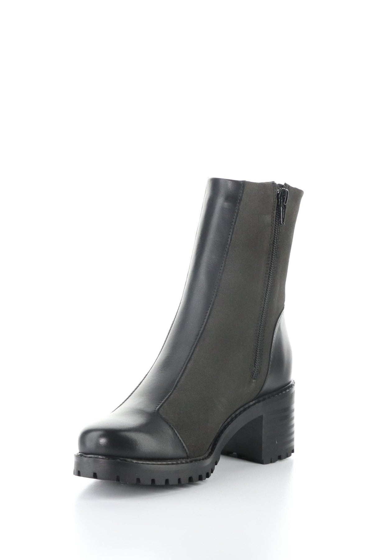 Front inside angle view of Bos & Co Waterproof Ankle Boot - Style Ingrid in black