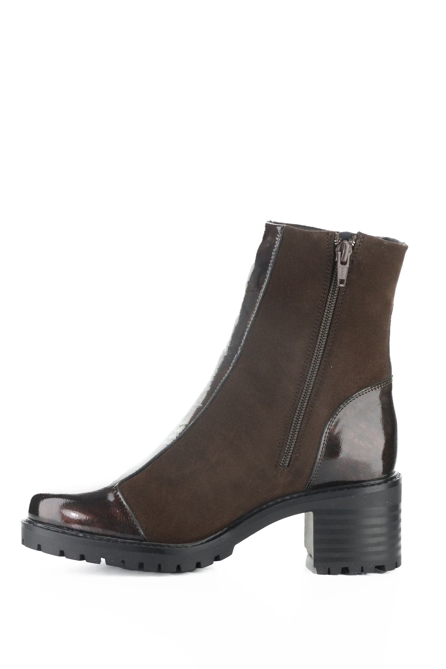 Inside view of Bos & Co Waterproof Ankle Boot - Style Ingrid in brown