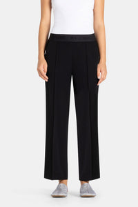 Front view of Cambio Cameron Cropped Culotte Pants - Style 0221A02J in black