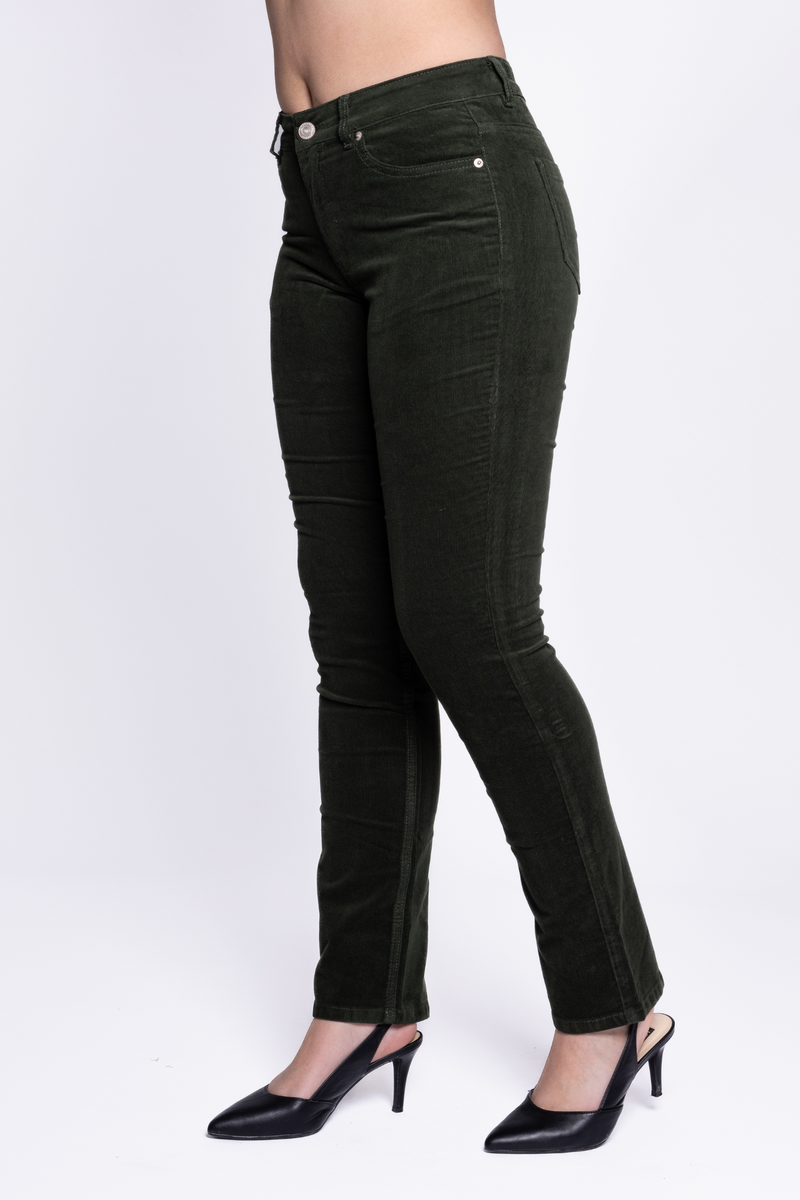 Carreli Cord Jeans - Style BC001, bottle green, side1