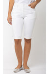 Front view of Carreli Jeans Bermuda Shorts - Style PB-002 in white