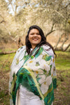 Love's Pure Light "The Ontario Trillium" Silk Shawl - Style D-446, fig3