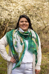 Love's Pure Light "The Ontario Trillium" Silk Shawl - Style D-446, fig2