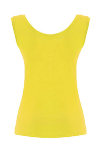 Back view Dolcezza Basic Round Neck Tank Top - Style 26502 yellow