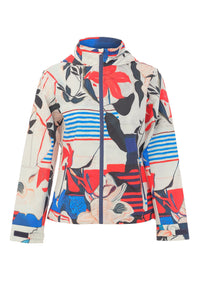 Front view of Dolcezza Bomber Hooded Rain Jacket - Style 26862