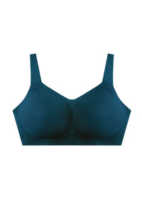 Flat view of Evelyn and Bobbie Beyond Wirefree Bra in deep tide