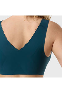 Back view of Evelyn and Bobbie Evelyn Wire-Free Bra in deep tide