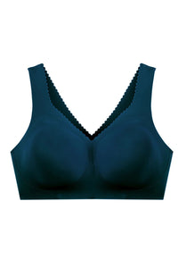 Flat view of Evelyn and Bobbie Evelyn Wire-Free Bra in deep tide