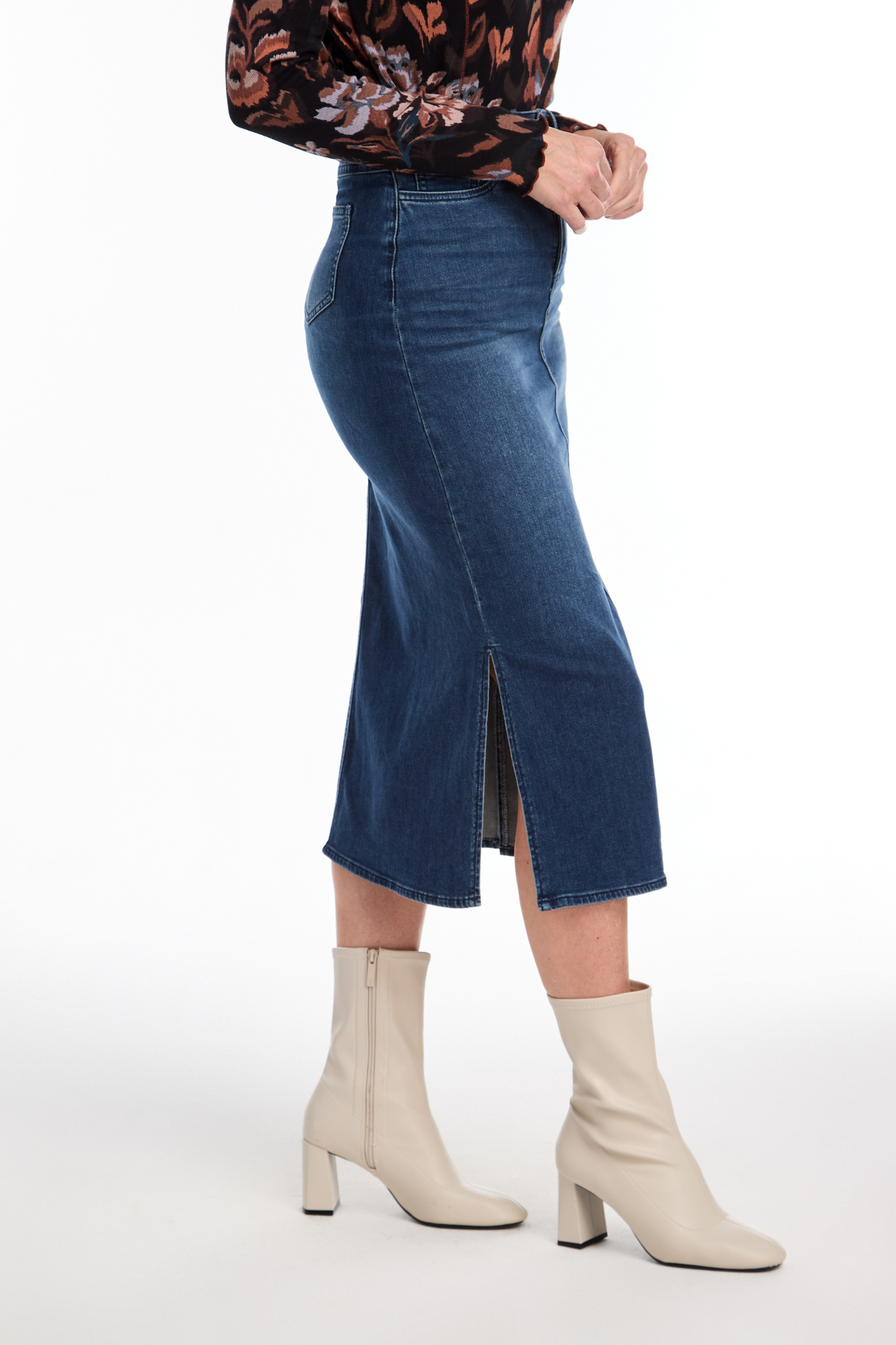 FDJ Denim Midi Skirt - Style 6981843, side