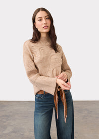 Front view o FDJ Mock Neck Sweater - Style 1023706