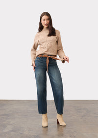 Outfit view of FDJ Mock Neck Sweater - Style 1023706