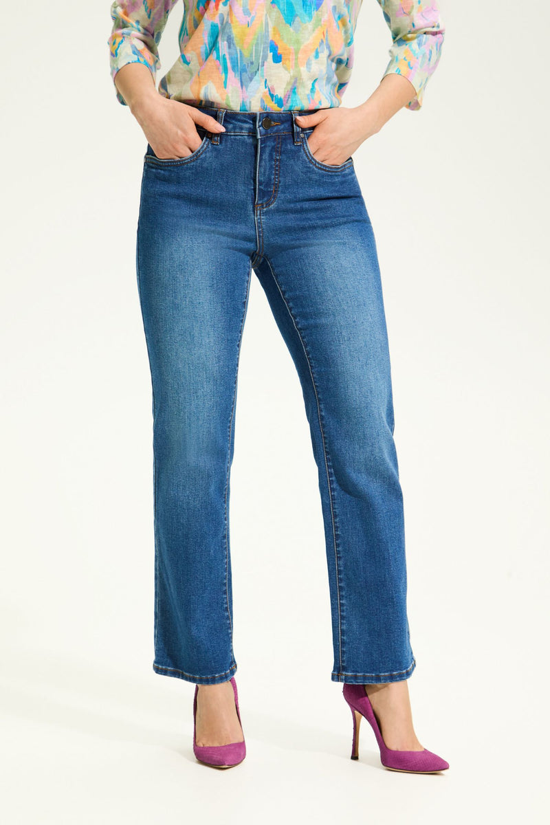 Front view of FDJ Olivia Boot Cut Ankle Jeans - Style 2325115