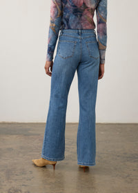 Back view of FDJ Olivia Bootleg Jeans - Style 2266843 in med wash