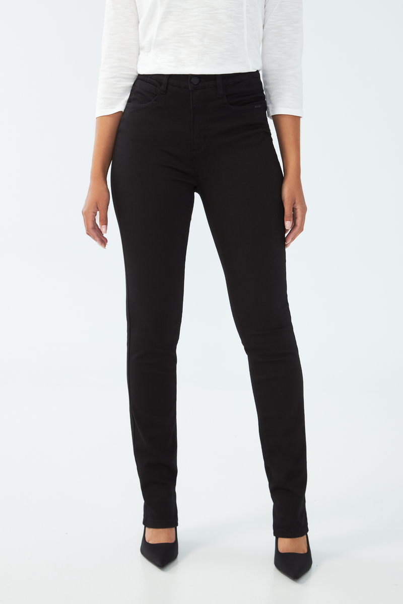FDJ Petite Suzanne Straight Leg Onyx Jean - Style 8719660, front