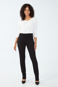 FDJ Petite Suzanne Straight Leg Onyx Jean - Style 8719660, front2