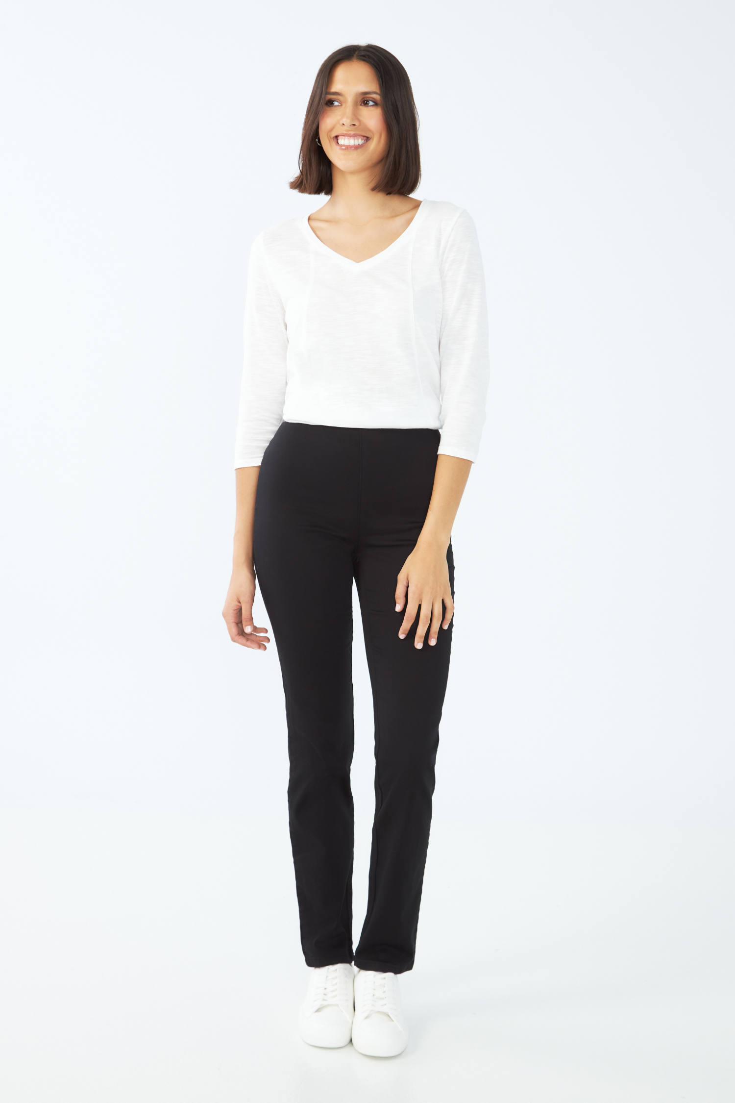 FDJ Pull-On Super Jegging - Style 226906N, ebony, front2