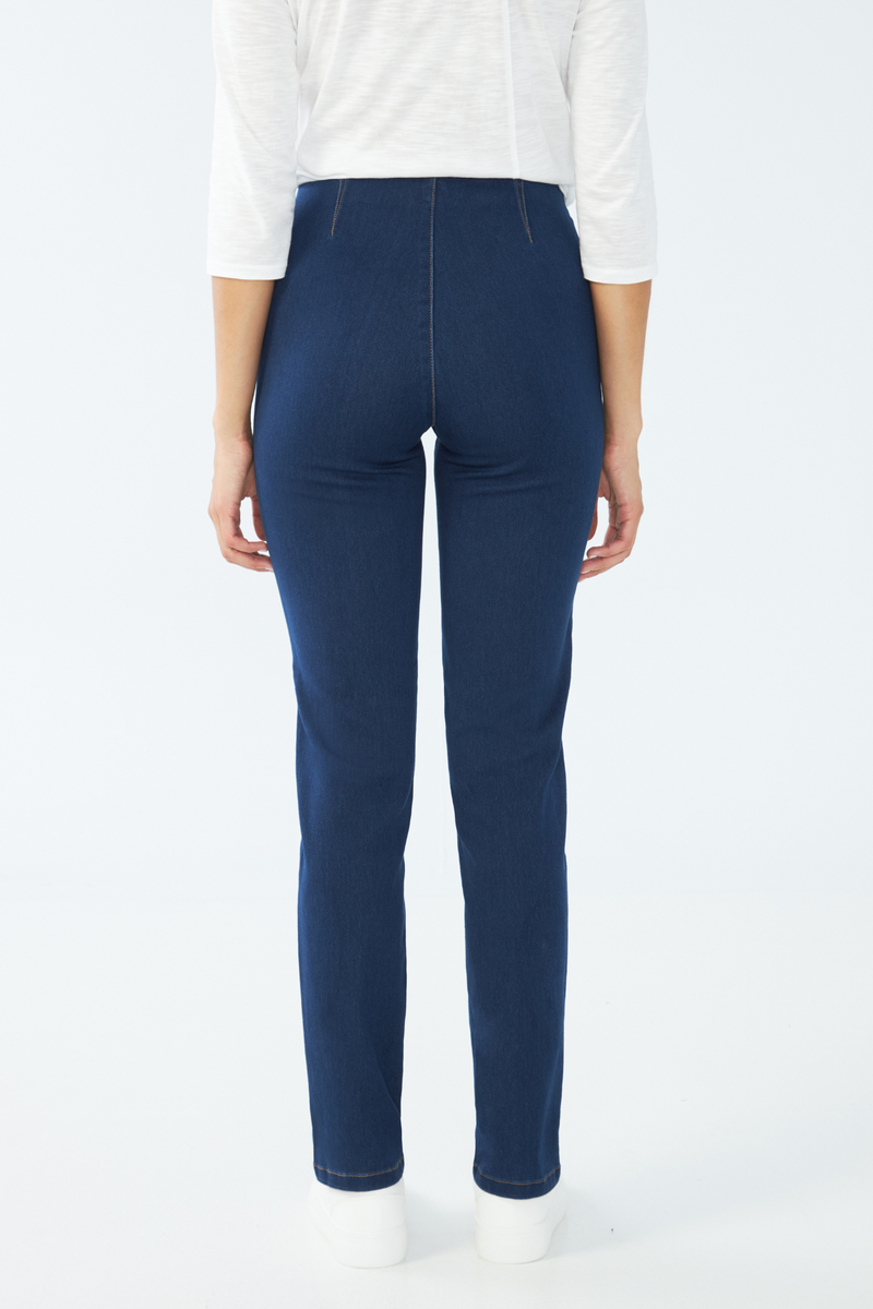 FDJ Pull-On Super Jegging - Style 226906N, indigo, back