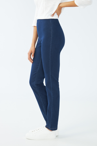 FDJ Pull-On Super Jegging - Style 226906N, indigo, side