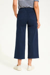 Back view of FDJ Suzanne Denim Wide Leg Crop in navy