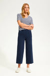 Front view2 of FDJ Suzanne Denim Wide Leg Crop in navy