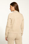 Back view of FDJ Twill Jean-Style Jacket - Style 1992511 in sandstone