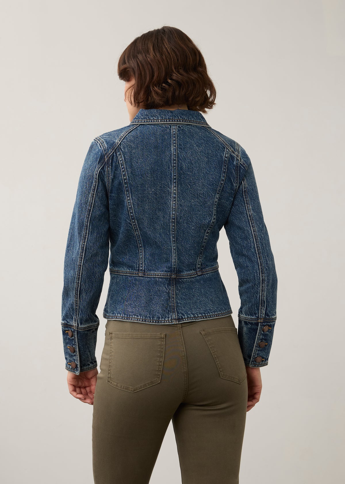 Back view of FDJ Utility Jean Jacket - Style 10022225
