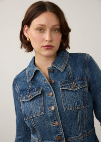 Front closeup of FDJ Utility Jean Jacket - Style 10022225