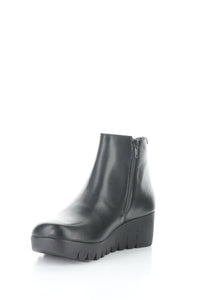 Front inside angle view Fly London Ankle Boot - Style Vang in black