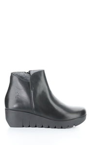 Outside view of Fly London Ankle Boot - Style Vang in black
