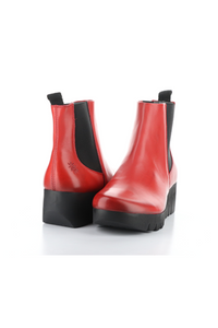 Fly London Ankle Boot - Style Vaze, red, pair