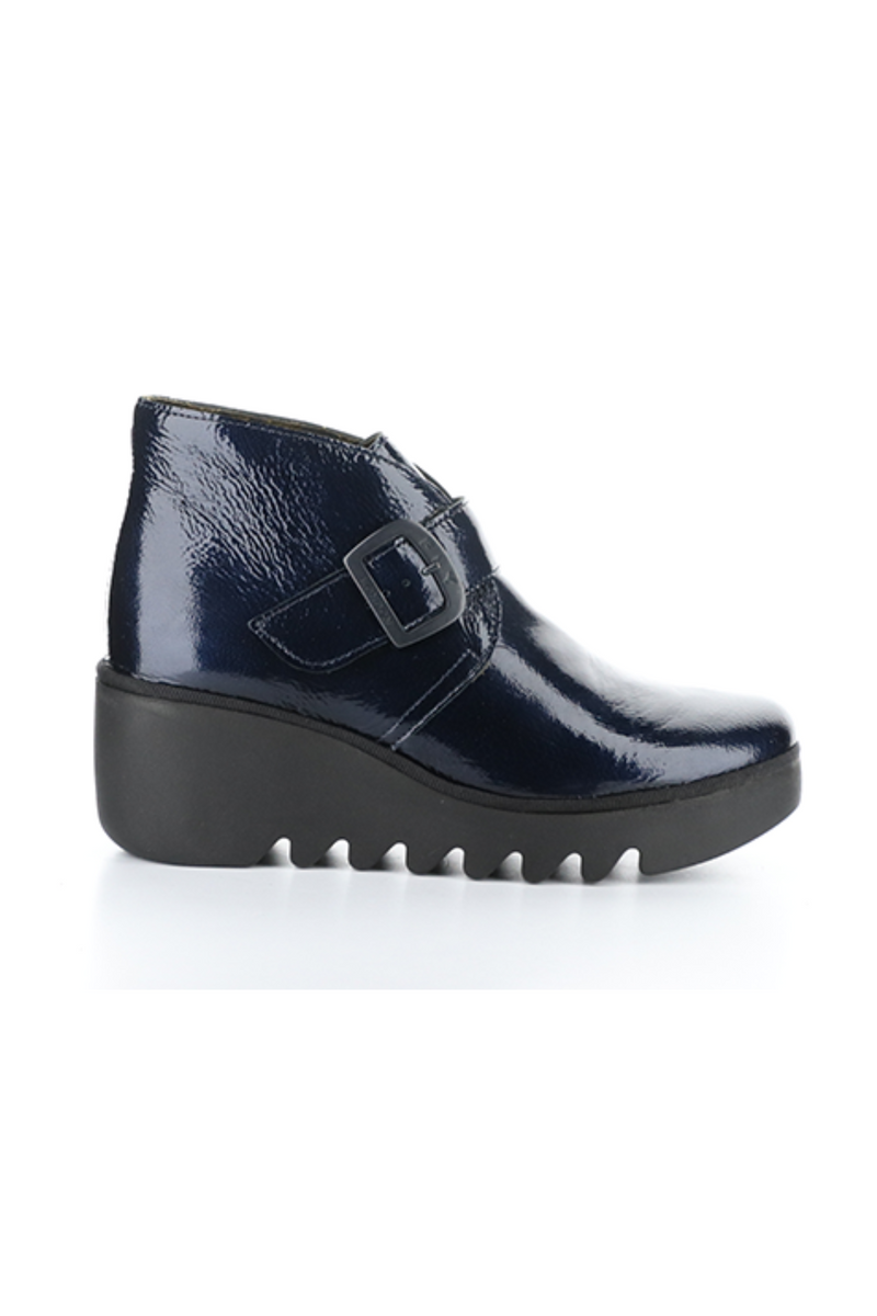 Fly London Ankle Bootie - Style Birt, outside, navy