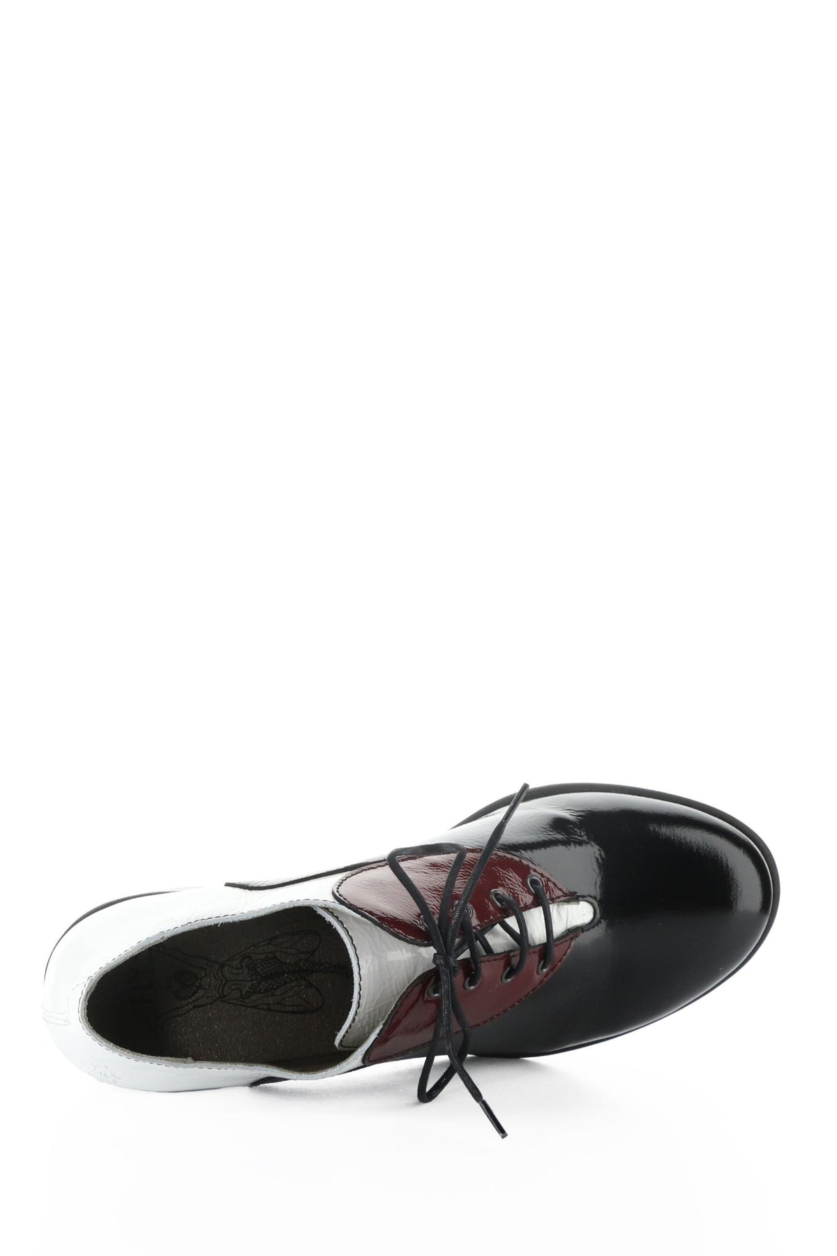 Flat lay view of Fly London Block Heel Pump - Style Geil